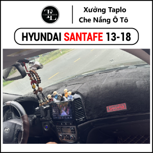 Thảm taplo xe Hyundai Santafe 2013-2018 - Nhung Cừu Cao Cấp - Tl Auto