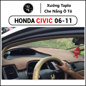 Thảm taplo xe Honda Civic 2006-2011 - Nhung Cừu Cao Cấp - Tl Auto