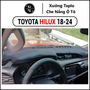Thảm taplo xe Toyota Hilux 2018-2024 - Nhung Cừu Cao Cấp - Tl Auto