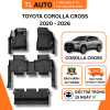 Thảm lót sàn ô tô TPE Toyota Corolla Cross – Chuẩn form, bền bỉ, dễ vệ sinh
